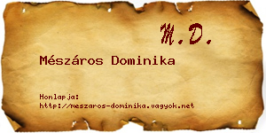 Mészáros Dominika névjegykártya