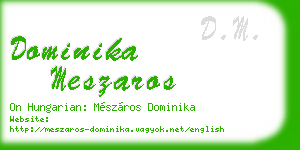 dominika meszaros business card