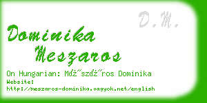 dominika meszaros business card